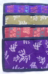 screenprint cotton wallet fair trade nepal