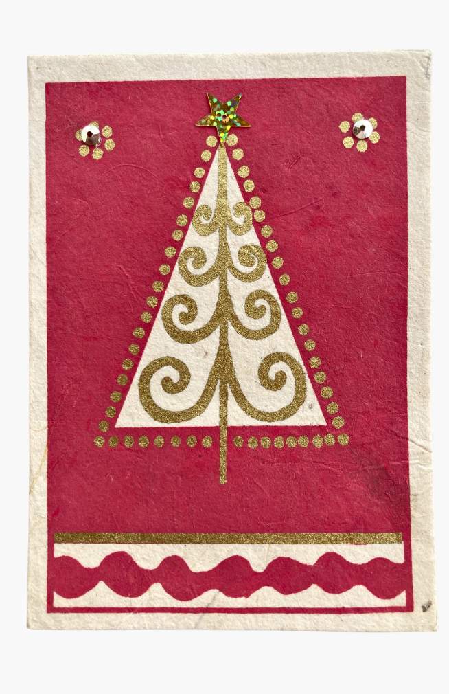 hand made tree free cards fair trade Nepal