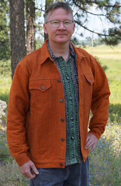 Handcrafted Heavy Cotton Jacket with Pockets & Striped Lining