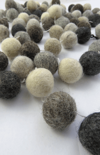 felt ball garland fair trade nepal