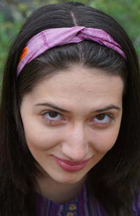 recycled silk headband, fair trade Nepal
