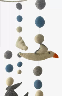 felt whale seagull mobile fair trade Nepal