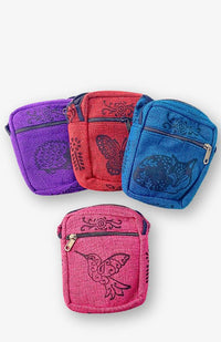 cotton blockprint shoulder bag fair trade Nepal