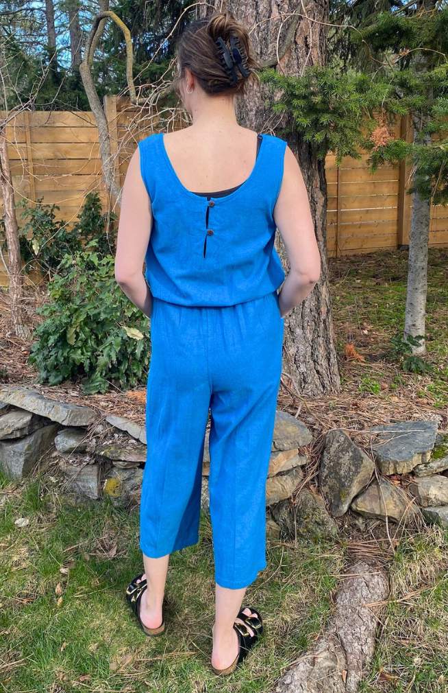 cotton jumpsuit, sleeveless, fair trade Nepal