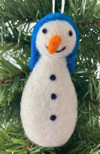 felt snowman ornament fair trade Nepal