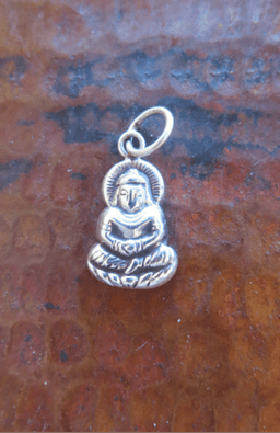 Tiny Sterling Silver Buddha Charm Pendant