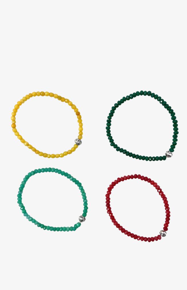 Assorted cut stone bracelet made in Nepal 