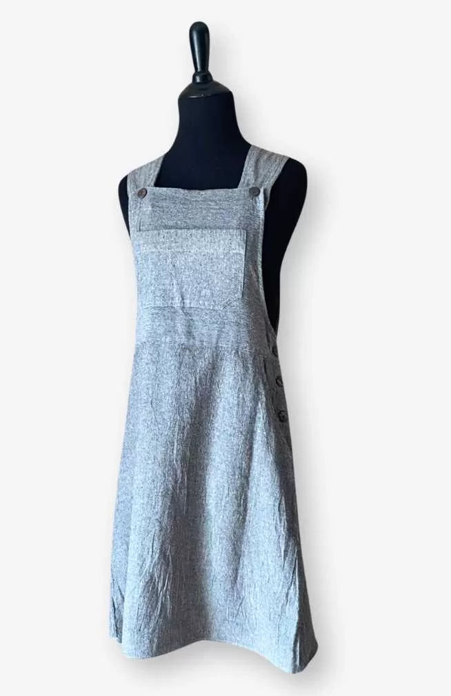 Cotton Bib Overall Dress