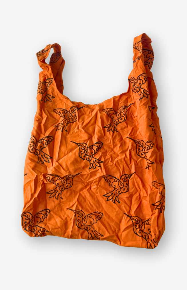 cotton grocery bag with blockprint fair trade Nepal