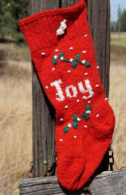 wool stocking joy fair trade nepal christmas holiday