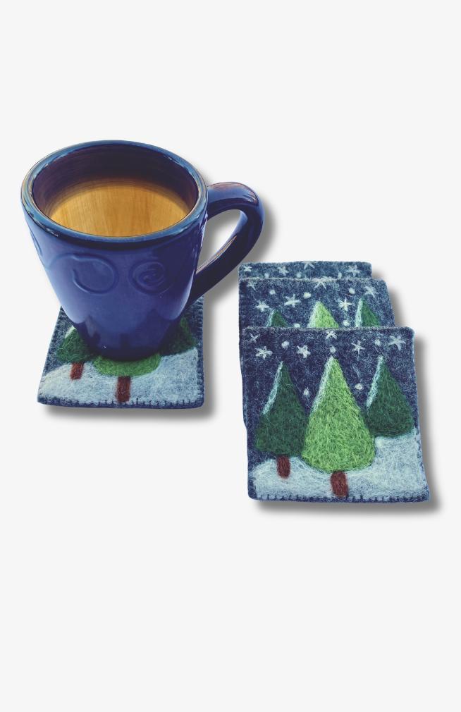 fair trade felt coasters