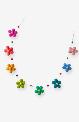 felt flower garland fair trade Nepal