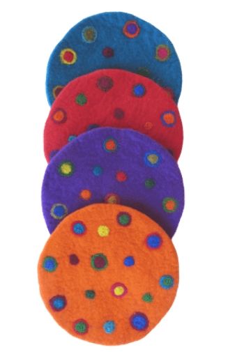 Needle Dot Design Felt Trivet