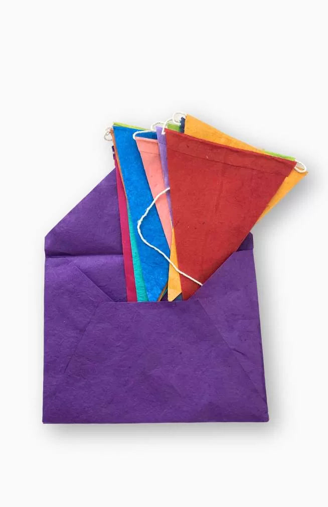 Hand Crafted Triangular Banner, Plain, Tree-Free Lotka Paper