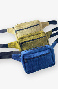 Wild Hemp + Cotton Unisex Travel Sling Bag- Adjustable Strap