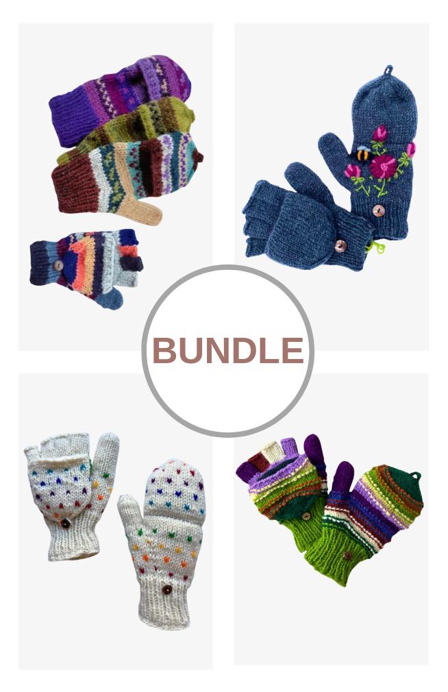 Knit glittens Nepal