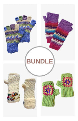 fair trade knit fingerless