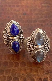 sterling silver rings, fair trade Nepal