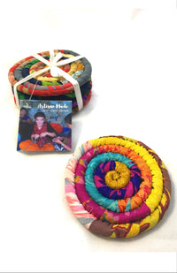 Silk Coil Coasters - Set of 4