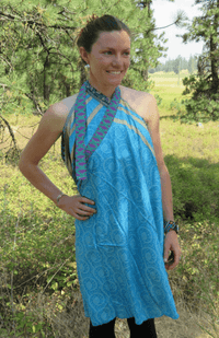Handcrafted, Knee-Length Wrap Silk Skirt