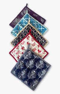 Silk screen textiles, fair trade Nepal