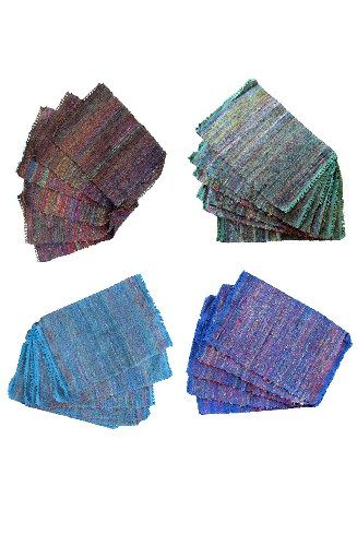 Handcrafted Fair Trade recycled silk placemats from Nepal.