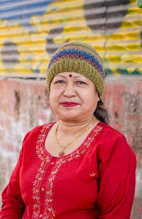 unisex pom pom knit wool hemp beanie nepal