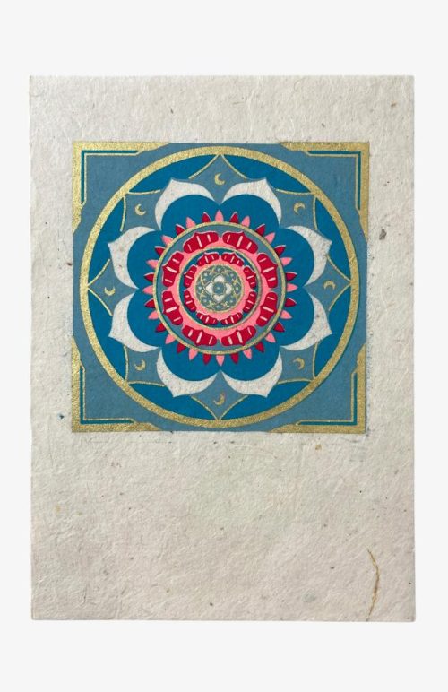 tree free lokta paper card set mandala fair trade Nepal
