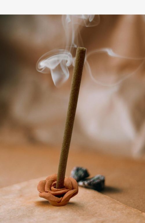 clay rose incense holder fair trade Nepal