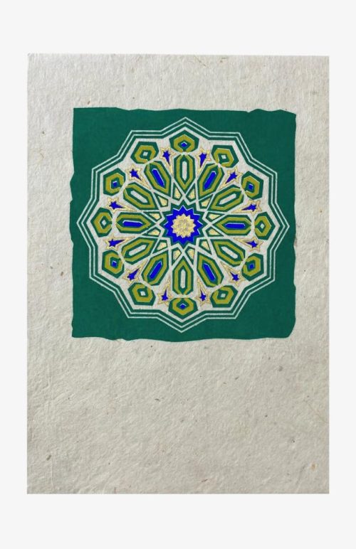 tree free lokta paper card set mandala fair trade Nepal