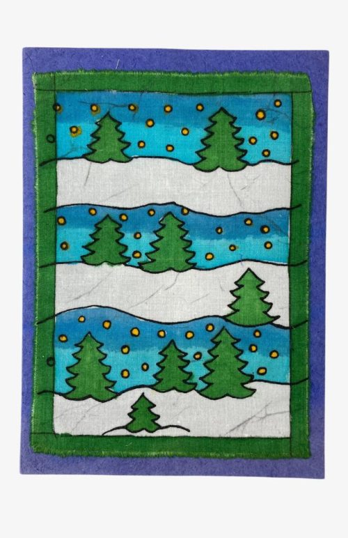 tree free paper batik card fair trade Nepal