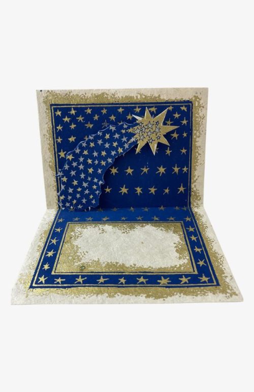 pop up star tree free paper card set lokta bush fair trade Nepal