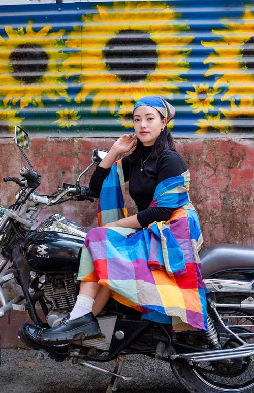 cotton checkered skirt fair nepal