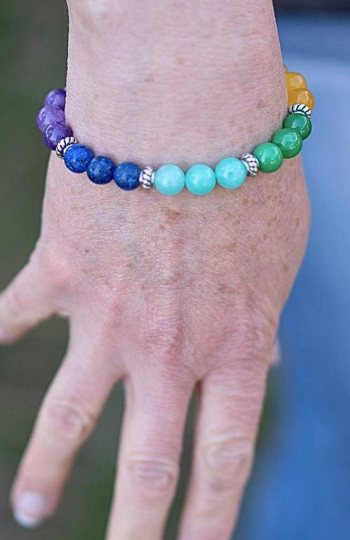 chakra bead bracelet fair trade Nepal