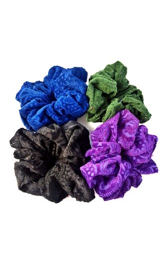 velvet hair scrunchie tie fair trade nepal