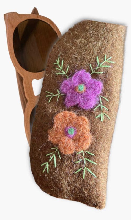 felt eyeglass holder, fair trade Nepal
