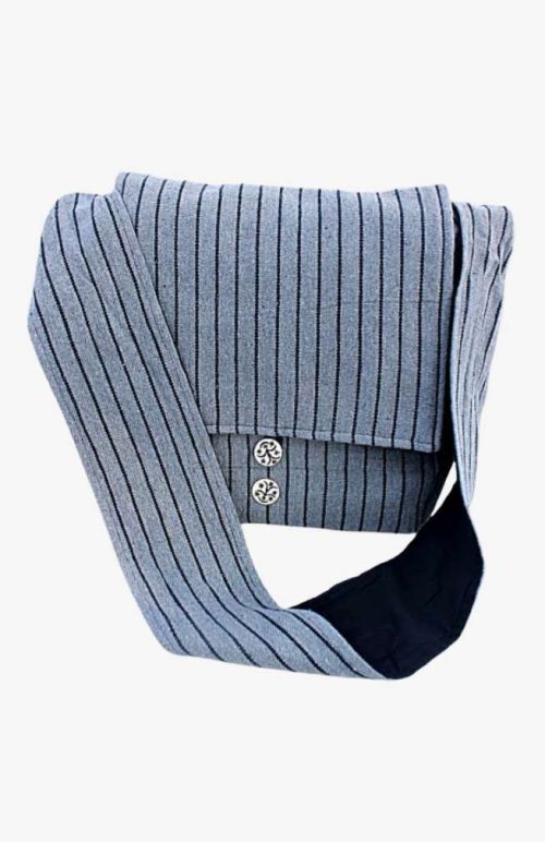 cotton striped messenger bag fair trade Nepa