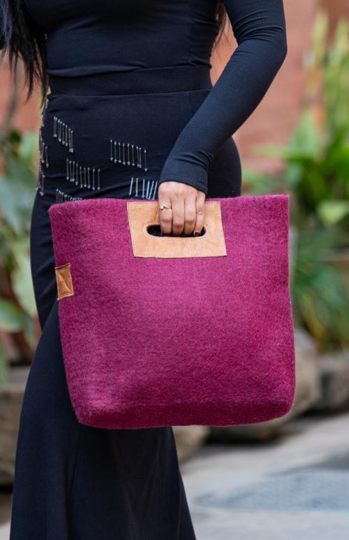 Bag Felted Wool BG-DK-FLH