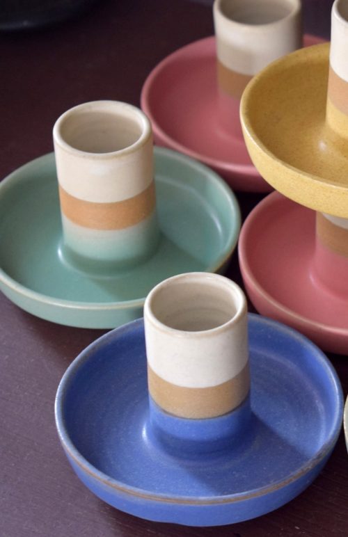 ceramic candle holder fair trade nepal