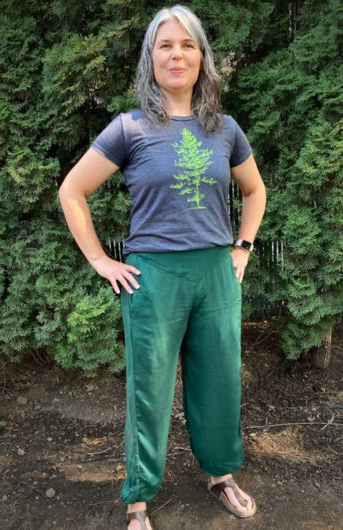 cotton crepe pants, fair trade Nepal