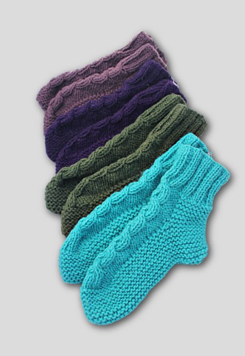 wool knit fleece lined slipper fair trade nepal men's women's
