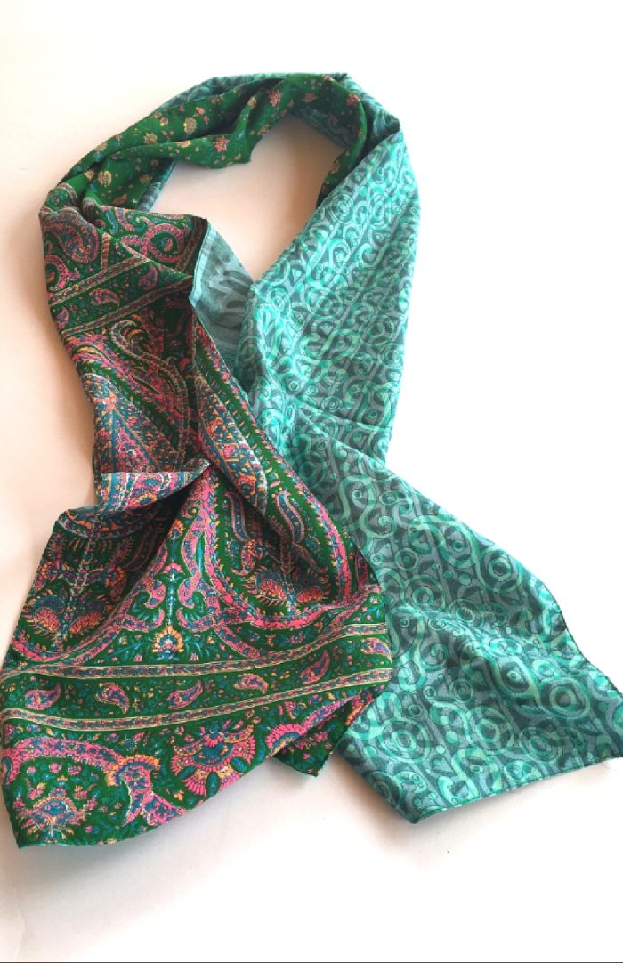 recycled silk scarf fair trade nepal