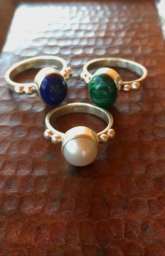 Sterling Ring w/Stone R337