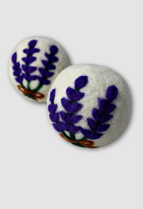 dryer balls needle felt lavender felt fair trade nepal
