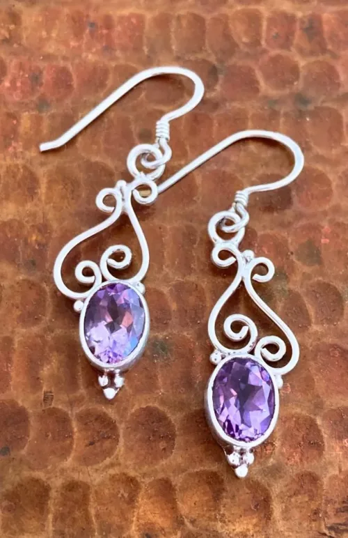 sterling silver earrings fair trade nepal