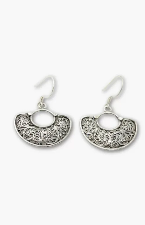 sterlng silver earrings, fair trade Nepal