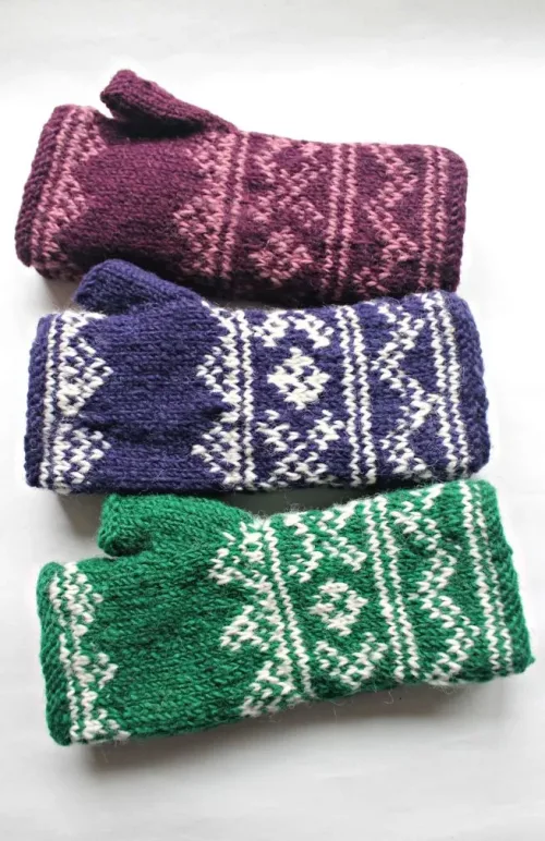 wool fingerless glove fair trade nepal