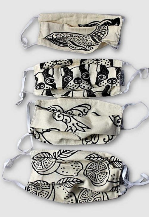 cotton face mask block print fair trade nepal