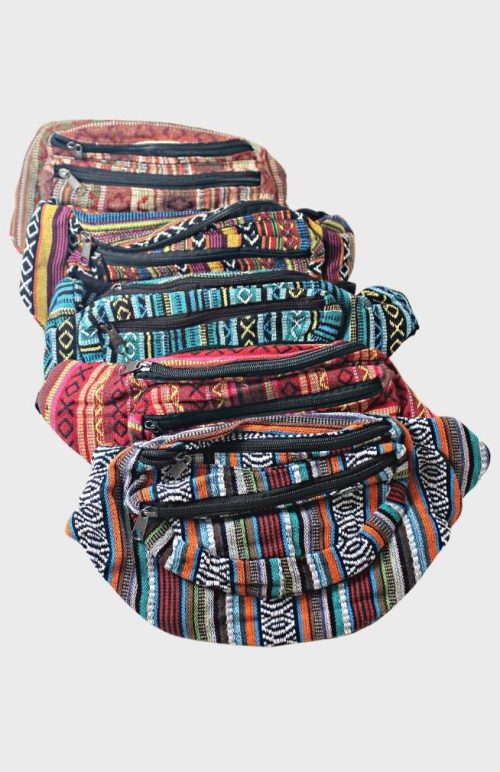 gyari fabric cotton fanny pack fair trade nepal