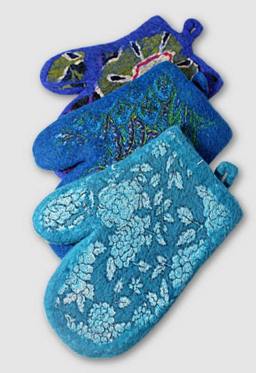 felt oven mitt fair trade nepal